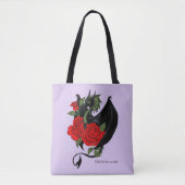Rote Rose Lavendel Tasche (Vorderseite)