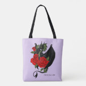 Rote Rose Lavendel Tasche (Rückseite)