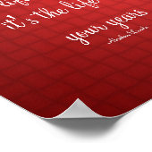 Rote Rose Lebenseinstellung Zitat Inspiration Poster (Ecke)