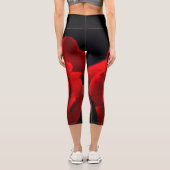 Rote Rose lecapcna Capri Leggings (Rückseite)