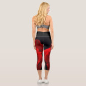 Rote Rose lecapcnm Capri Leggings (Rückseite)