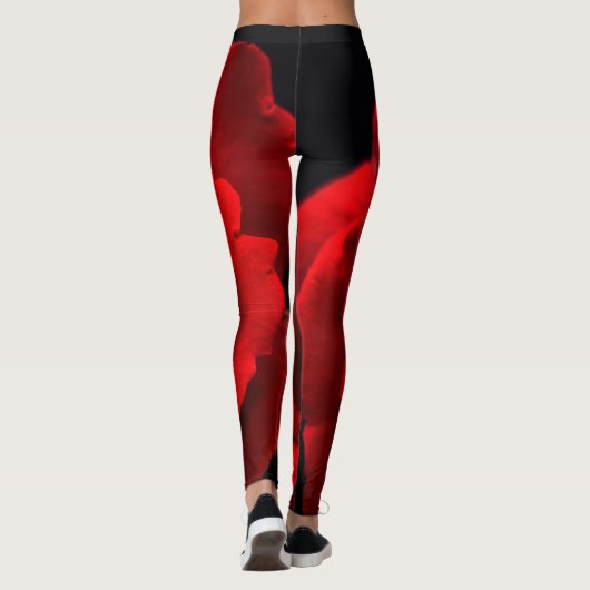 Rote Rose lecna Leggings (Rückseite)