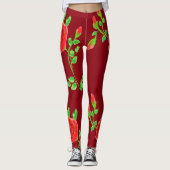 Rote Rose Leggings (Vorderseite)
