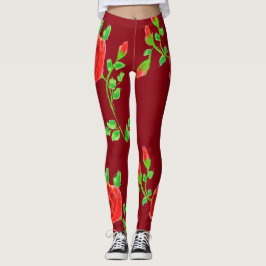 Rote Rose Leggings