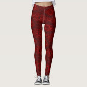 Rote Rose Leggings (Vorderseite)