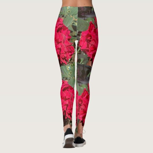 Rote Rose Leggings (Rückseite)