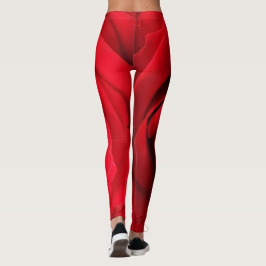 Rote Rose Leggings (Rückseite)
