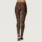 rote Rose Leggings (Rückseite)