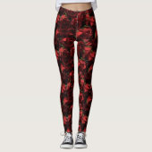 Rote Rose Leggings (Vorderseite)
