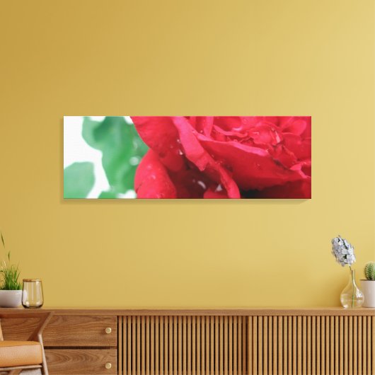 Rote Rose Leinwand (Insitu (Wohnzimmer))