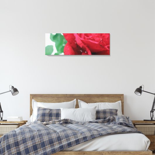 Rote Rose Leinwand (Insitu (Schlafzimmer))