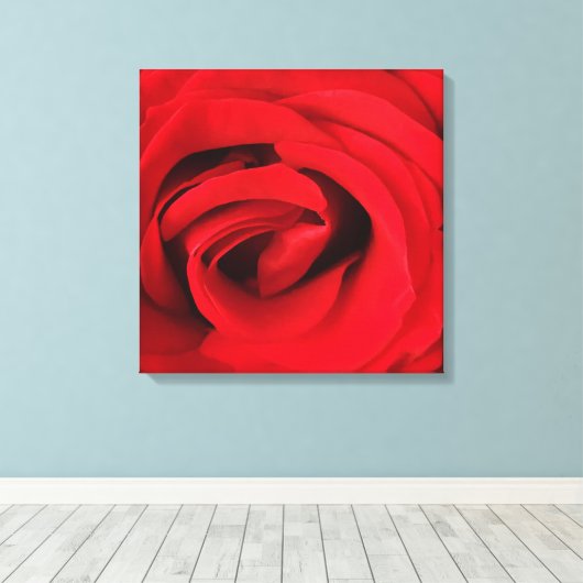 Rote Rose Leinwanddruck (Insitu (Holzboden))