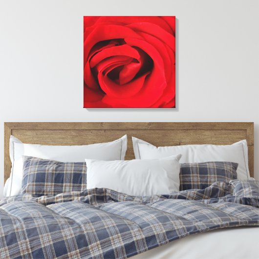 Rote Rose Leinwanddruck (Insitu (Schlafzimmer))