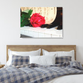 Rote Rose Leinwanddruck (Insitu (Schlafzimmer))