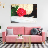 Rote Rose Leinwanddruck (Insitu (Wohnzimmer))