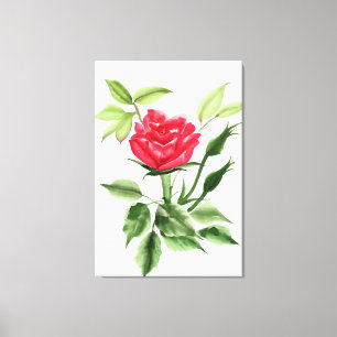Rote Rose Leinwanddruck
