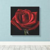 Rote Rose Leinwanddruck (Insitu (Holzboden))