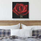Rote Rose Leinwanddruck (Insitu (Schlafzimmer))