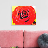 Rote Rose Leinwanddruck (Insitu (Wohnzimmer))