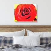 Rote Rose Leinwanddruck (Insitu (Schlafzimmer))