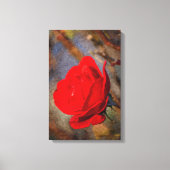 Rote Rose Leinwanddruck (Vorderseite)