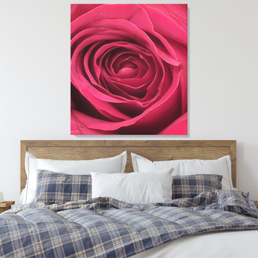 Rote Rose Leinwanddruck (Insitu (Schlafzimmer))