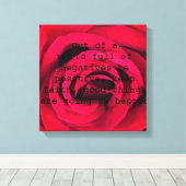 Rote Rose Leinwanddruck (Insitu (Holzboden))