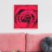 Rote Rose Leinwanddruck (Insitu (Wohnzimmer))