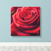 ROTE ROSE - LEINWANDDRUCK (Insitu (Holzboden))