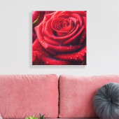 ROTE ROSE - LEINWANDDRUCK (Insitu (Wohnzimmer))