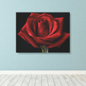 Rote Rose Leinwanddruck (Insitu (Holzboden))