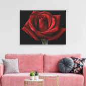Rote Rose Leinwanddruck (Insitu (Wohnzimmer))