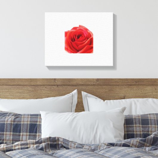 Rote Rose Leinwanddruck (Insitu (Schlafzimmer))