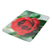 Rote Rose Liebe Badematte (Schrägansicht)