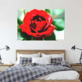 Rote Rose Liebe Canvas Leinwanddruck (Insitu (Schlafzimmer))