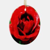 Rote Rose Liebe Keramik Ornament (Rechts)