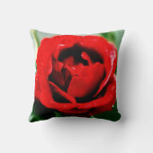 Rote Rose Liebe Kissen (Rückseite)