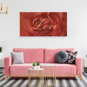 Rote Rose Liebe Leinwand (Insitu (Wohnzimmer))