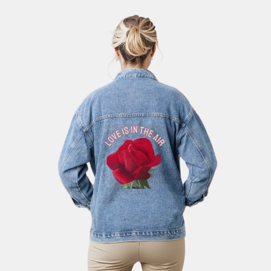 Rote Rose - Liebe liegt in der Luft Jeansjacke (Modell)