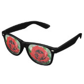 Rote Rose Liebe Partybrille (Schrägansicht)