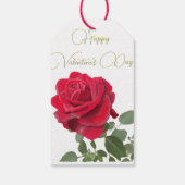 Rote Rose - Liebe - Personalisiertes Valentinsymbo Geschenkanhänger (Rückseite)