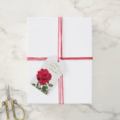 Rote Rose - Liebe - Personalisiertes Valentinsymbo Geschenkanhänger (Mit Garn)