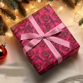 Rote Rose Liebe Romantische Elegante Chic Floral B Geschenkpapier