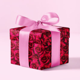 Rote Rose Liebe Romantische Elegante Chic Floral B Geschenkpapier