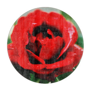Rote Rose Liebe Schneidebrett