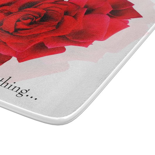 Rote Rose Liebe Schneidebrett (Ecke)
