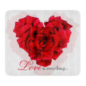Rote Rose Liebe Schneidebrett (Vorderseite)