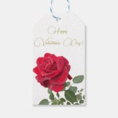 Rote Rose - Liebe - Valentinstag Geschenkanhänger (Vorderseite)