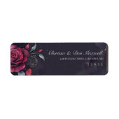 Rote Rose Lila Gothic Boho Dunkle Rücksendeadresse (Vorne)