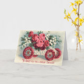 Rote Rose Lilie des Tales Vergessen-Me-Nicht Karte (Gelbe Blume)